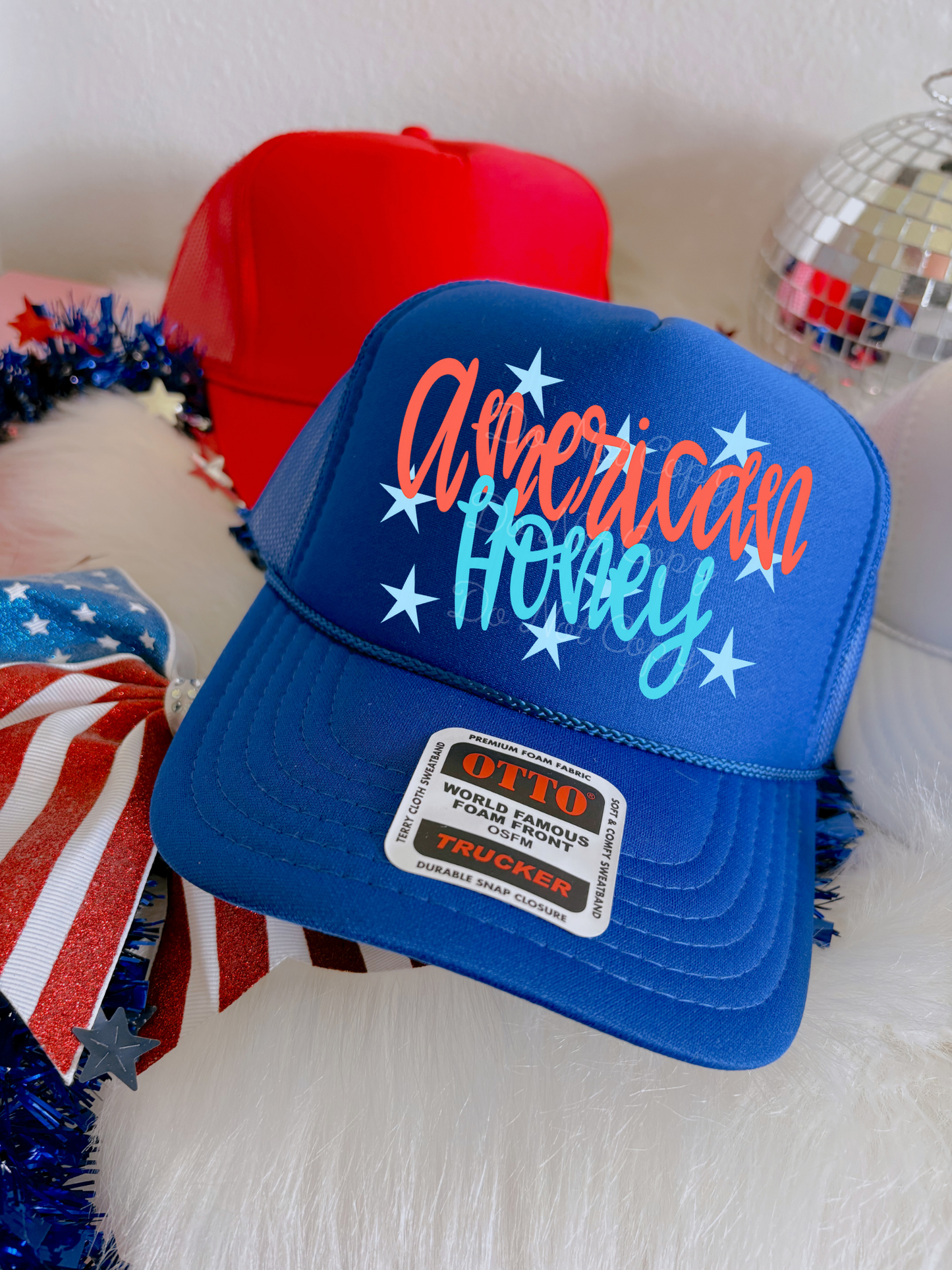 American Honey DTF Royal Blue Hat