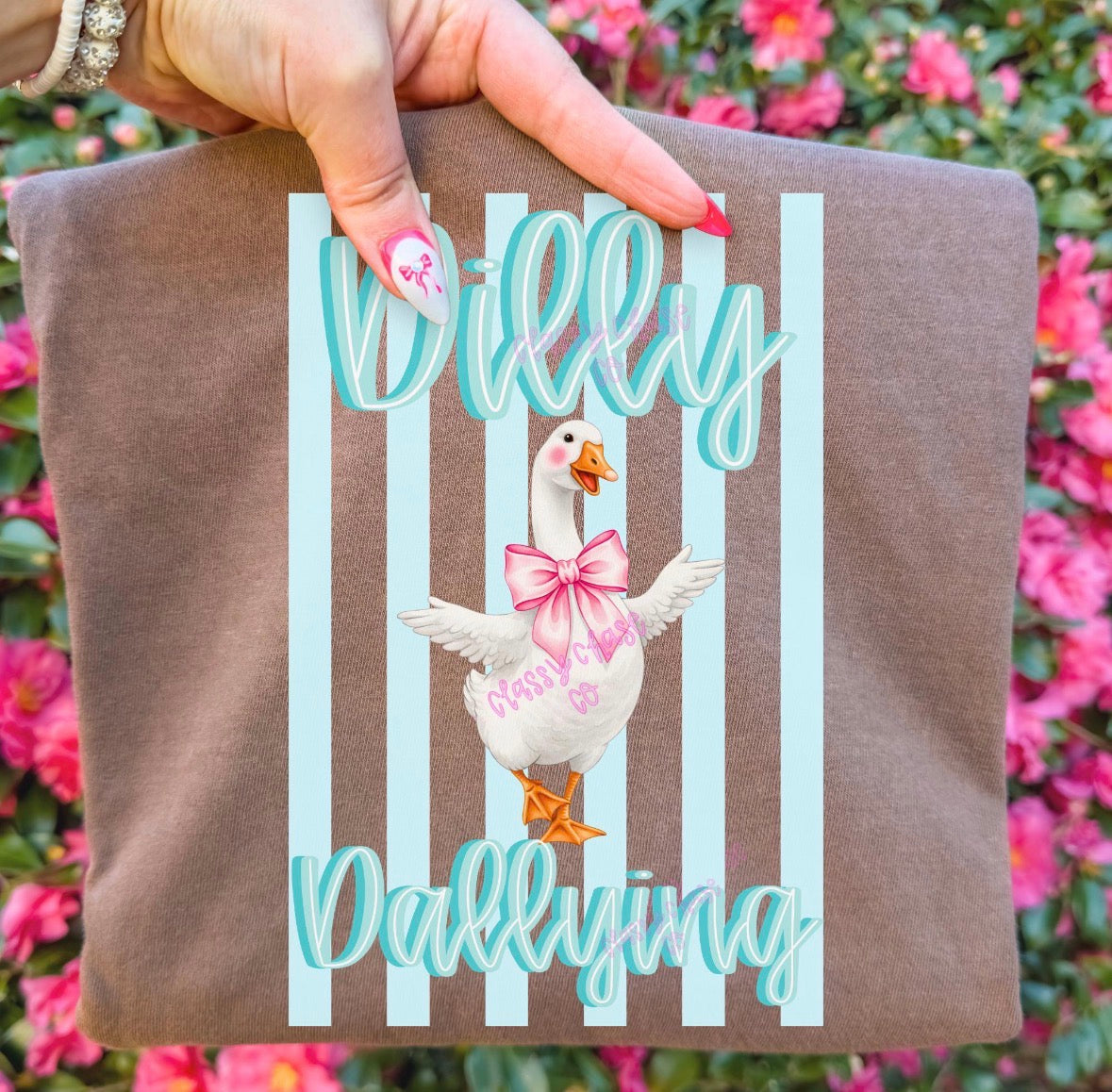 Dilly Dallying Goose DTF Graphics