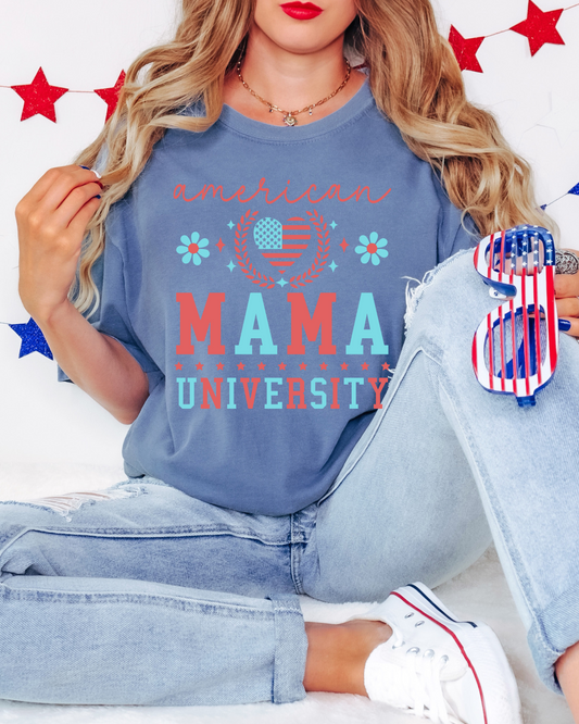 American Mama University Patriotic DTF Graphics