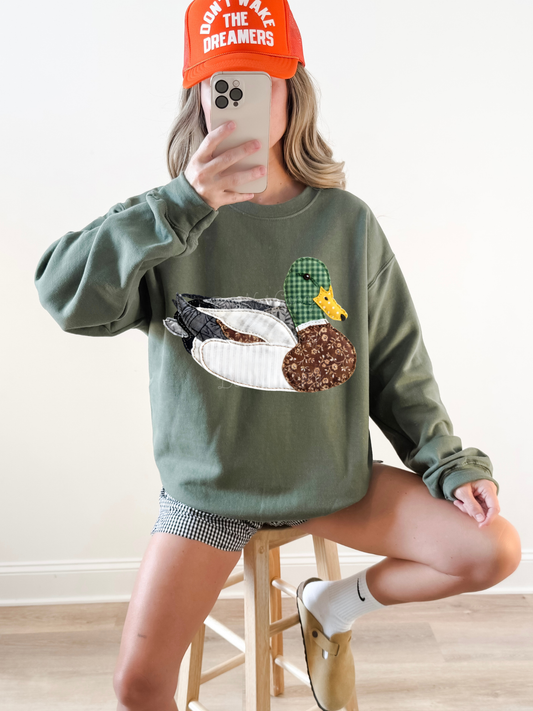 Faux Patchwork Duck DTF Graphics