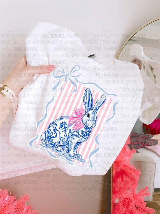 Floral Easter Bunny DTF Graphics