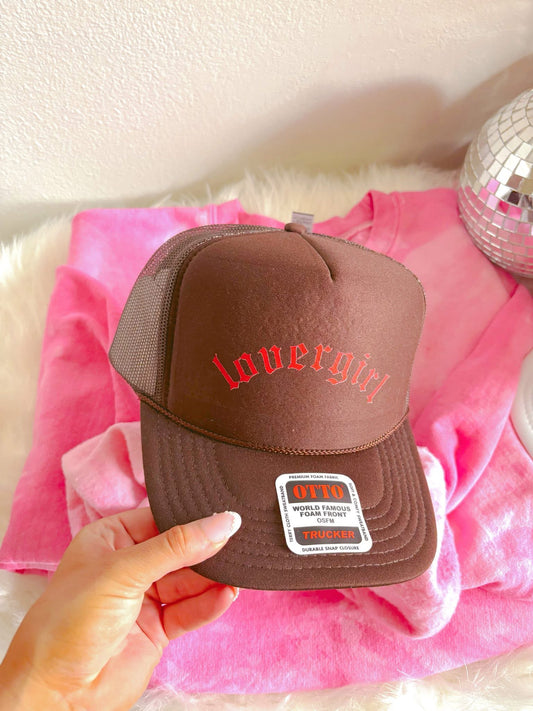 Lovergirl DTF Brown Hat (TAT 15 BIZ DAYS)