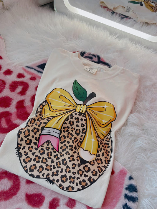 Cheetah Apple Pencil Coquette DTF Graphics