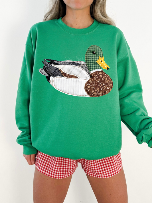 Faux Patchwork Duck DTF Graphics