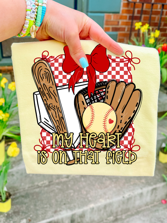 My Heart Is On The Field DTF Graphics
