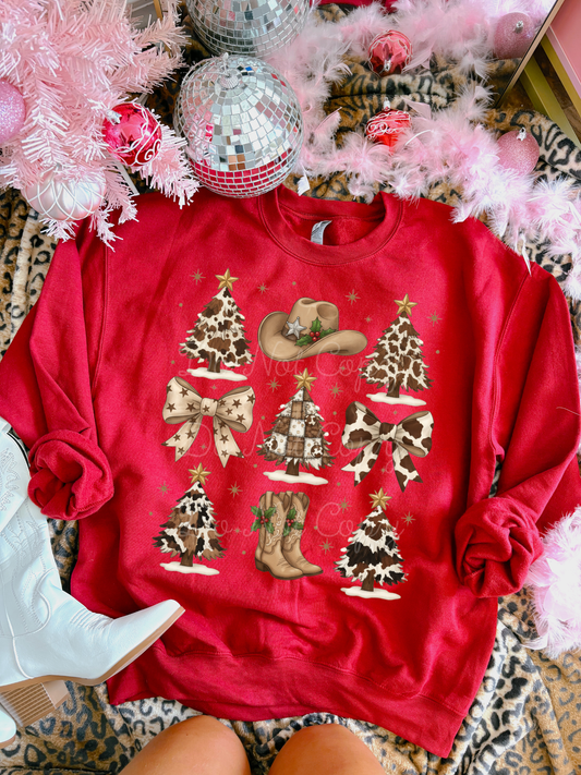 Western Christmas Collage DTF Graphics