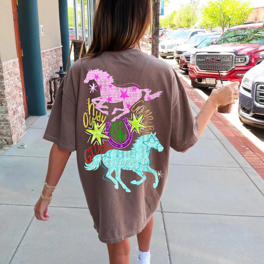 Neon Western (on back) DTF Graphics