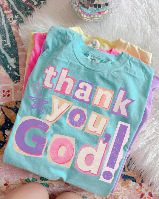 Thank You God DTF Graphics
