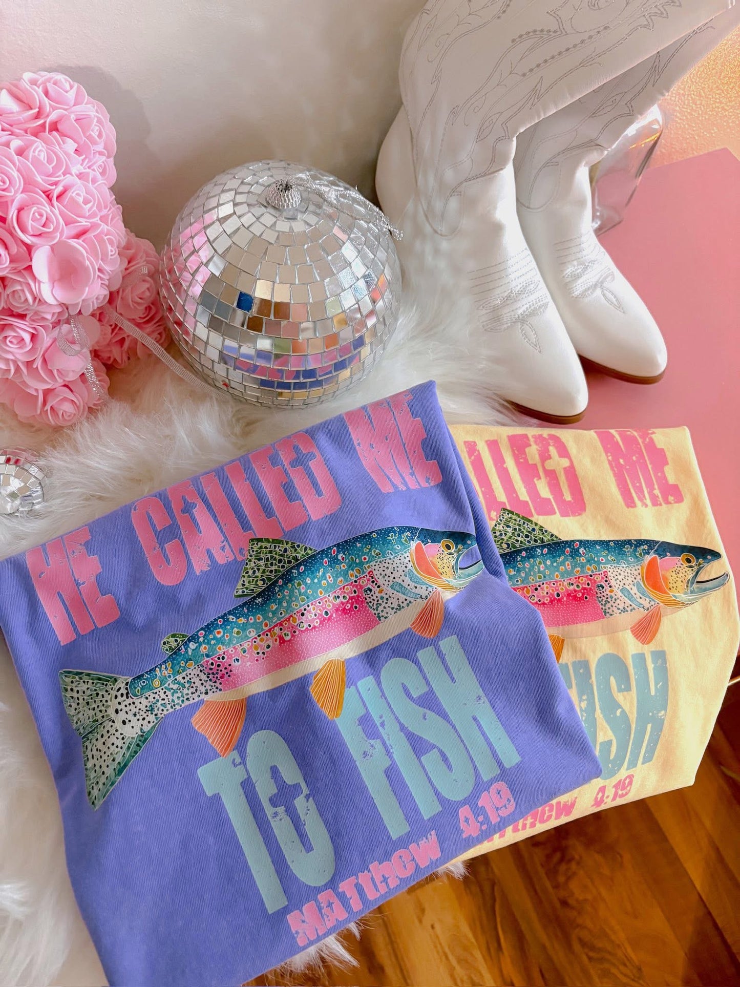 He Called Me To Fish DTF Graphics (Violet)