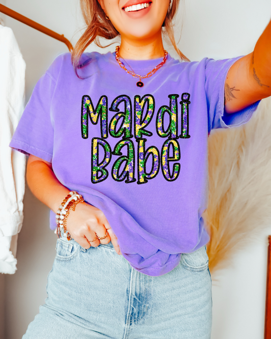 Mardi Babe DTF Graphics