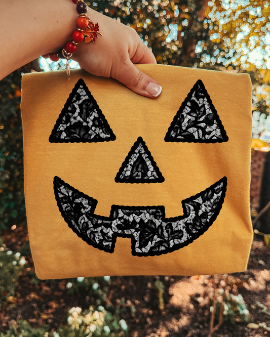 Lace Jack-O-Lantern DTF Graphics
