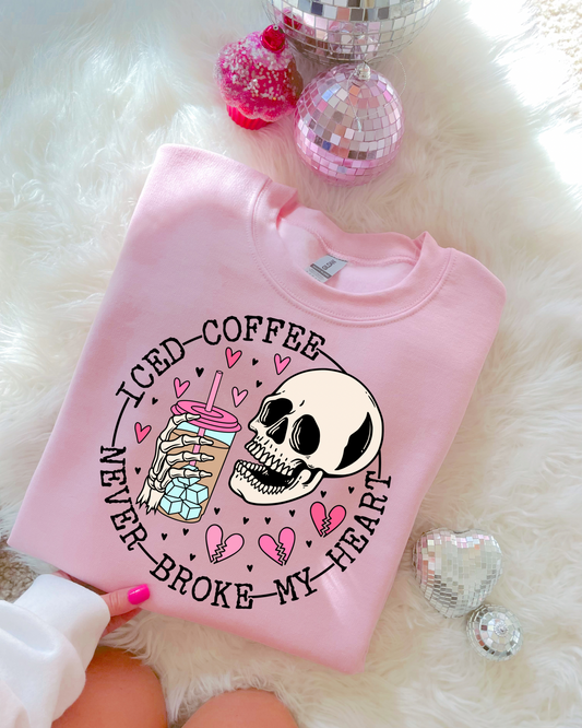Iced Coffee Never Broke My Heart DTF Graphics
