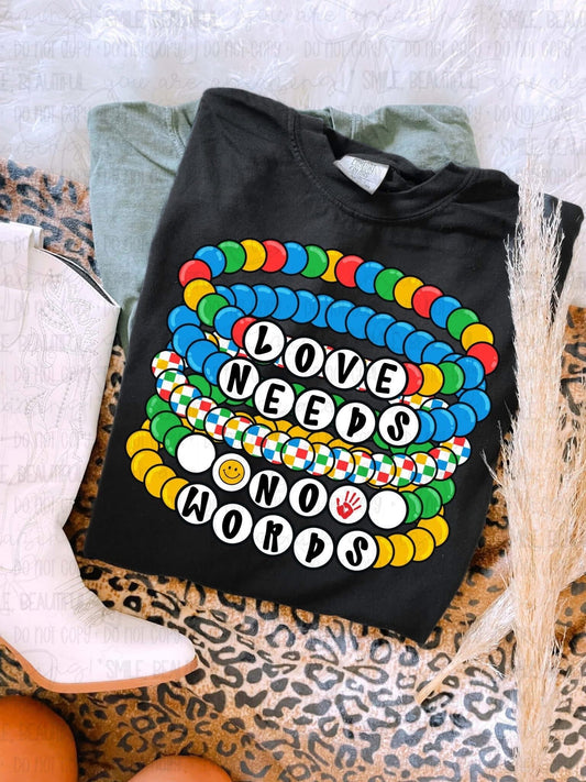 Love Needs No Words DTF Graphics