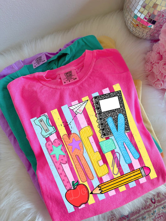 Pre-K Rainbow Stripes DTF Graphics