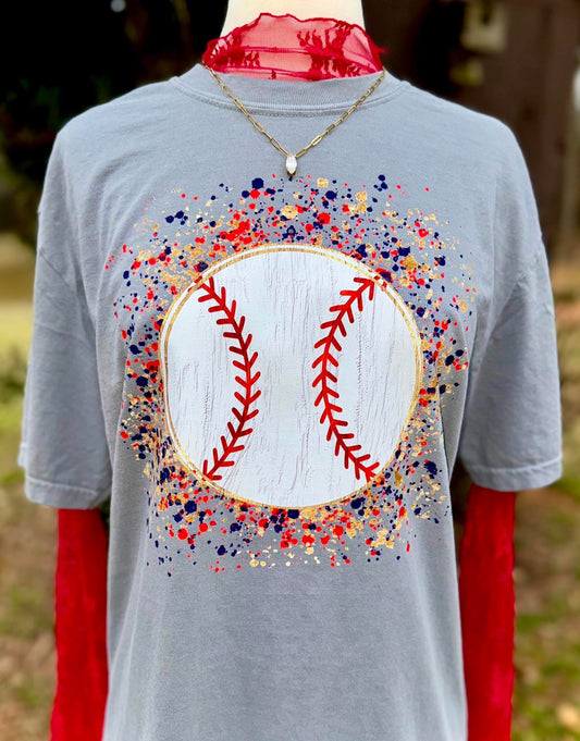 Baseball Splatter DTF Graphics