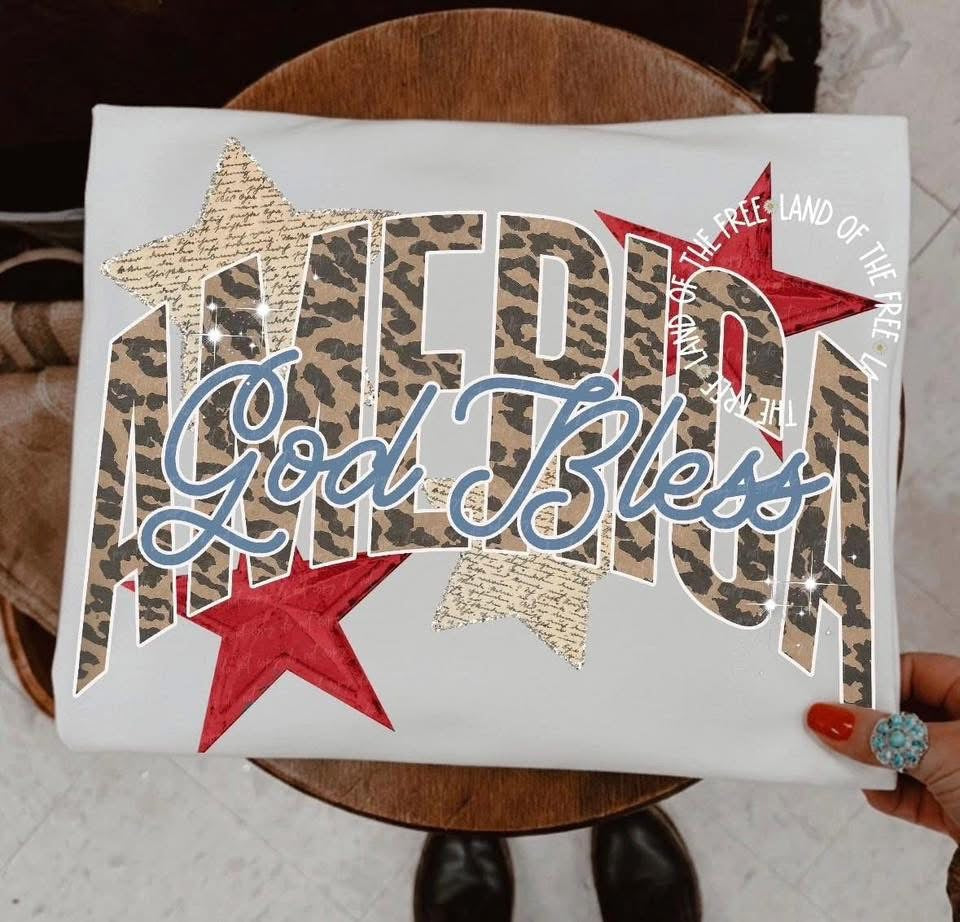 God Bless America DTF Graphics