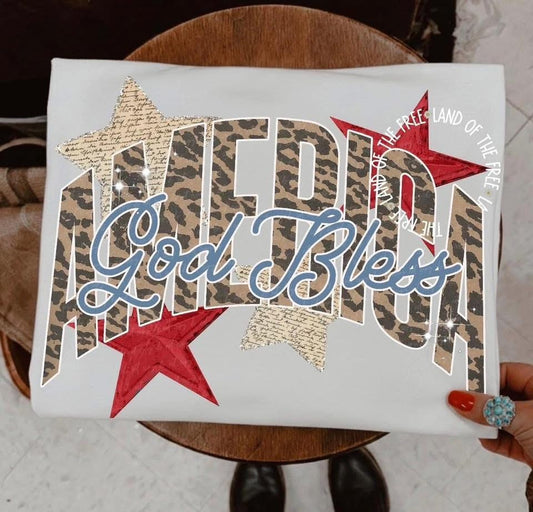 God Bless America DTF Graphics