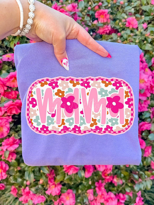 Floral Pink Mama DTF Graphics
