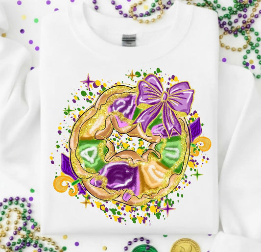 Mardi Gras King Cake DTF Graphics