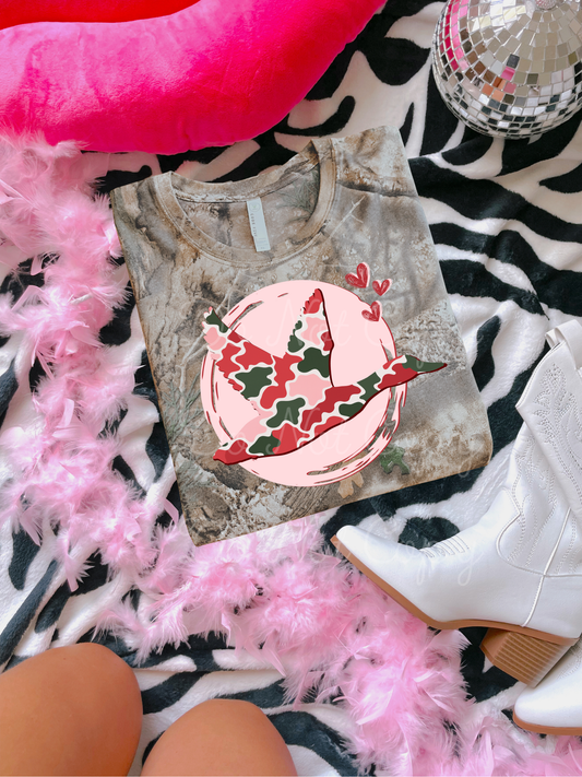 Camo Valentine’s Duck DTF Graphics