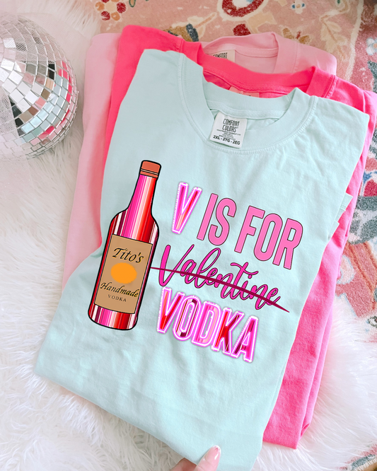 V Is For Vodka DTF Graphics