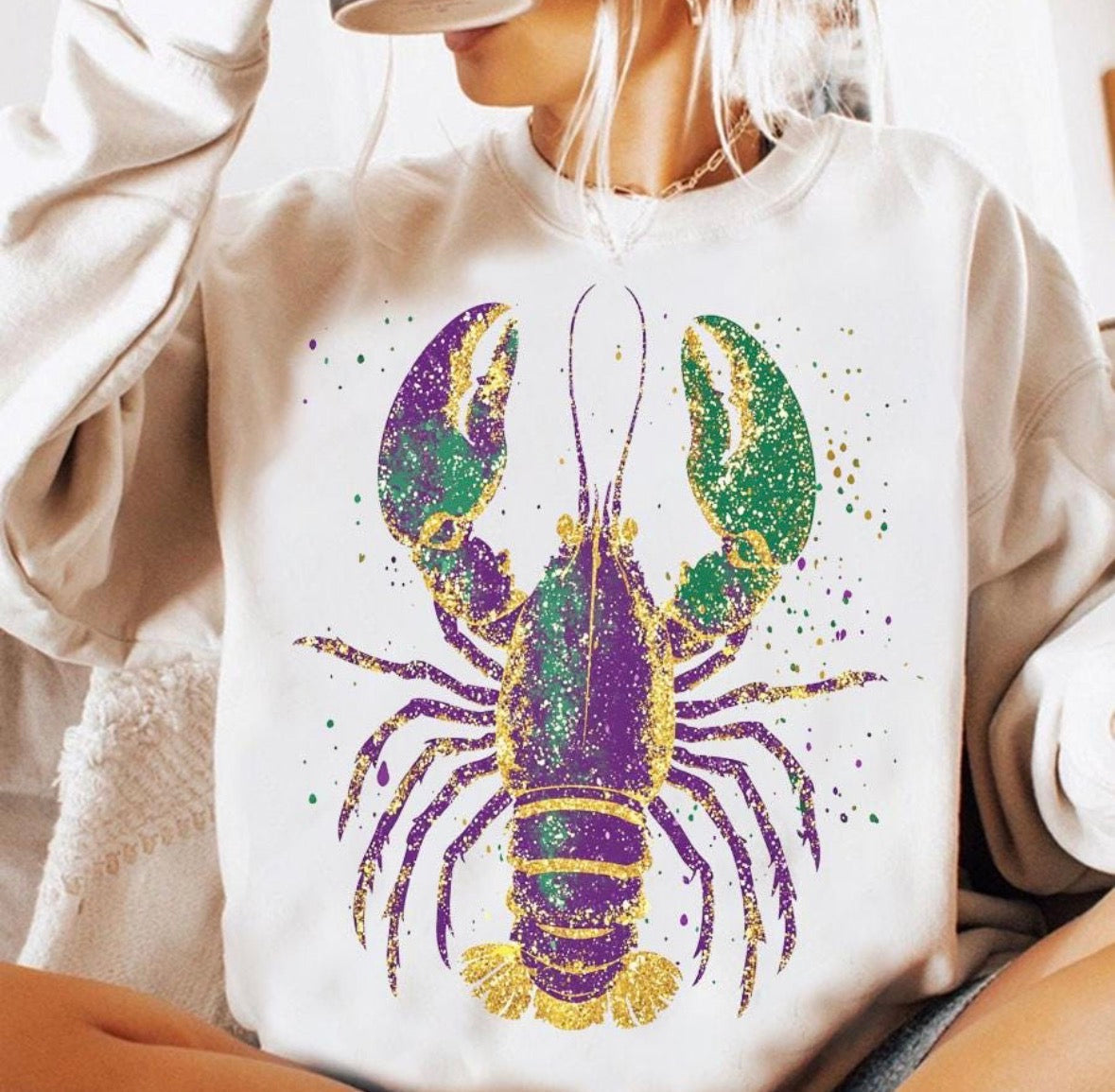 Mardi Gras Crawfish DTF Graphics