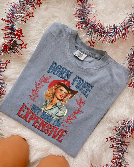 Born Free But Now I’m Expensive Patriotic DTF Graphics