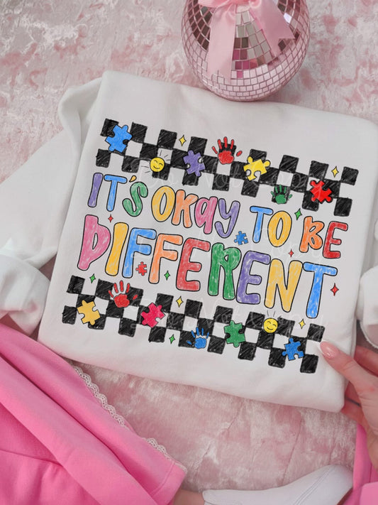 It's Okay To Be Different DTF Graphics