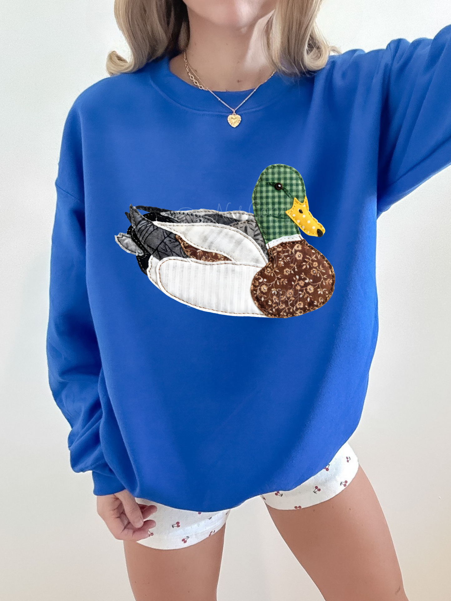 Faux Patchwork Duck DTF Graphics