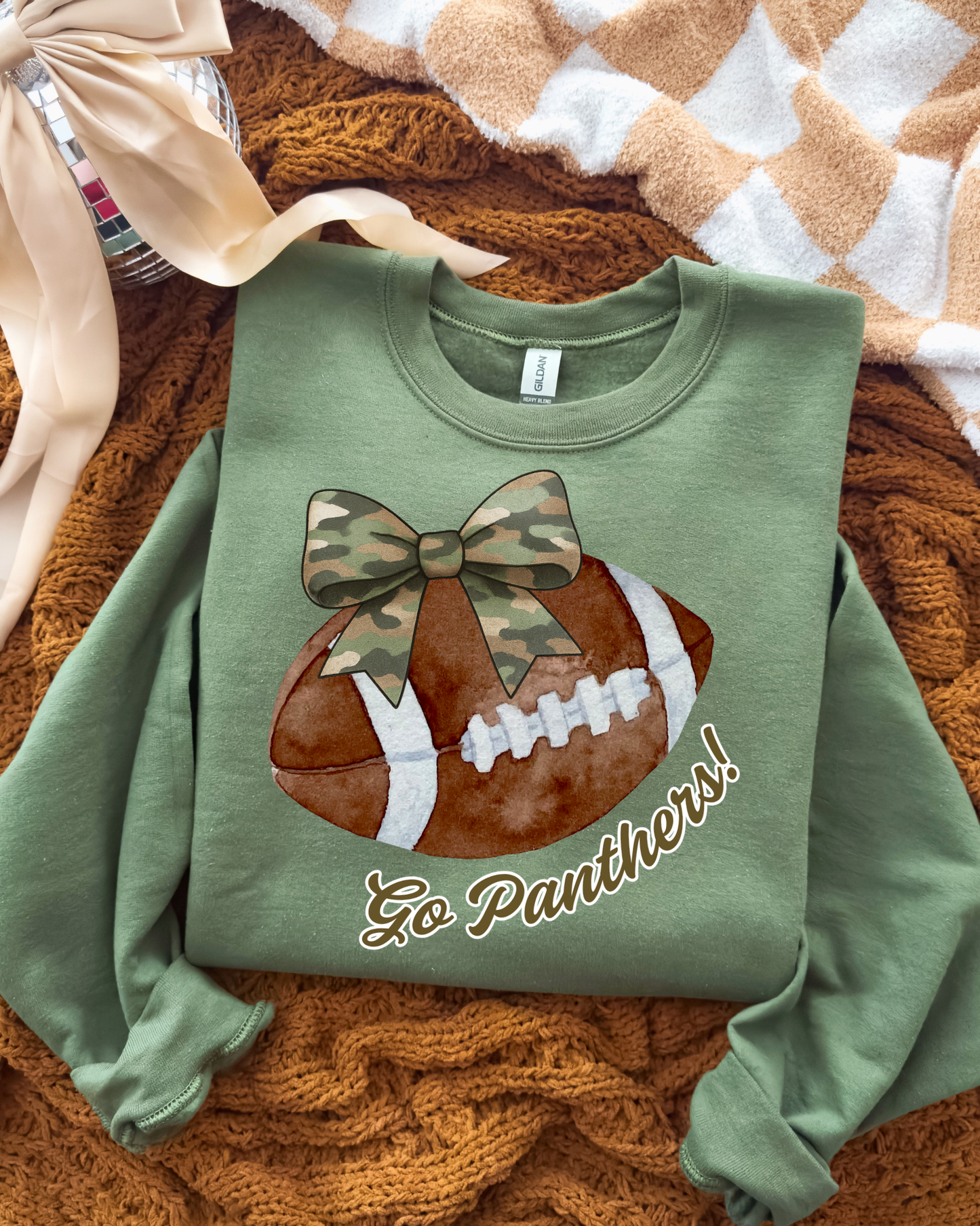 Go Panthers Camo Football Mascot DTF Graphics