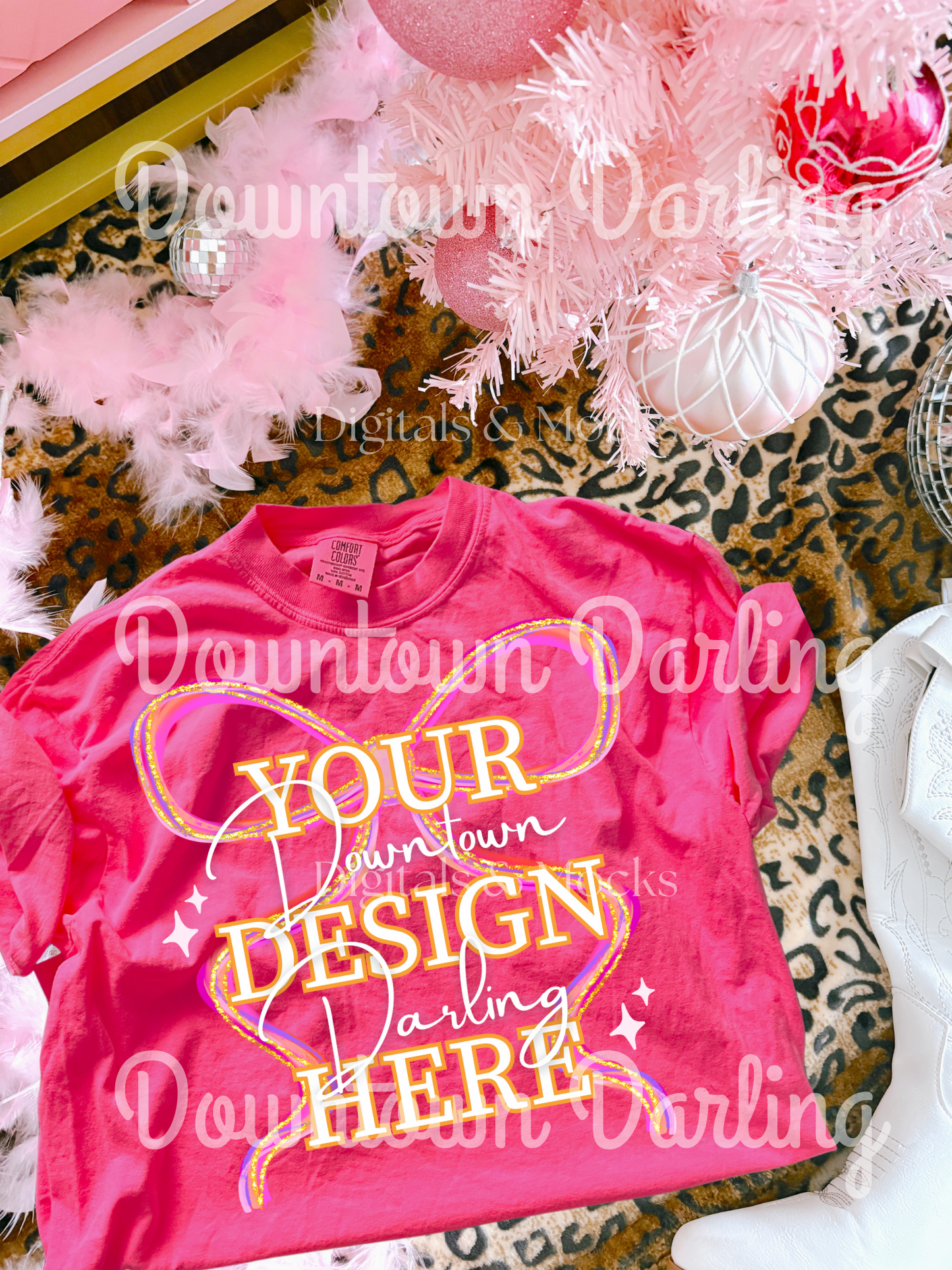 Neon Pink Comfort Color Mock-Up