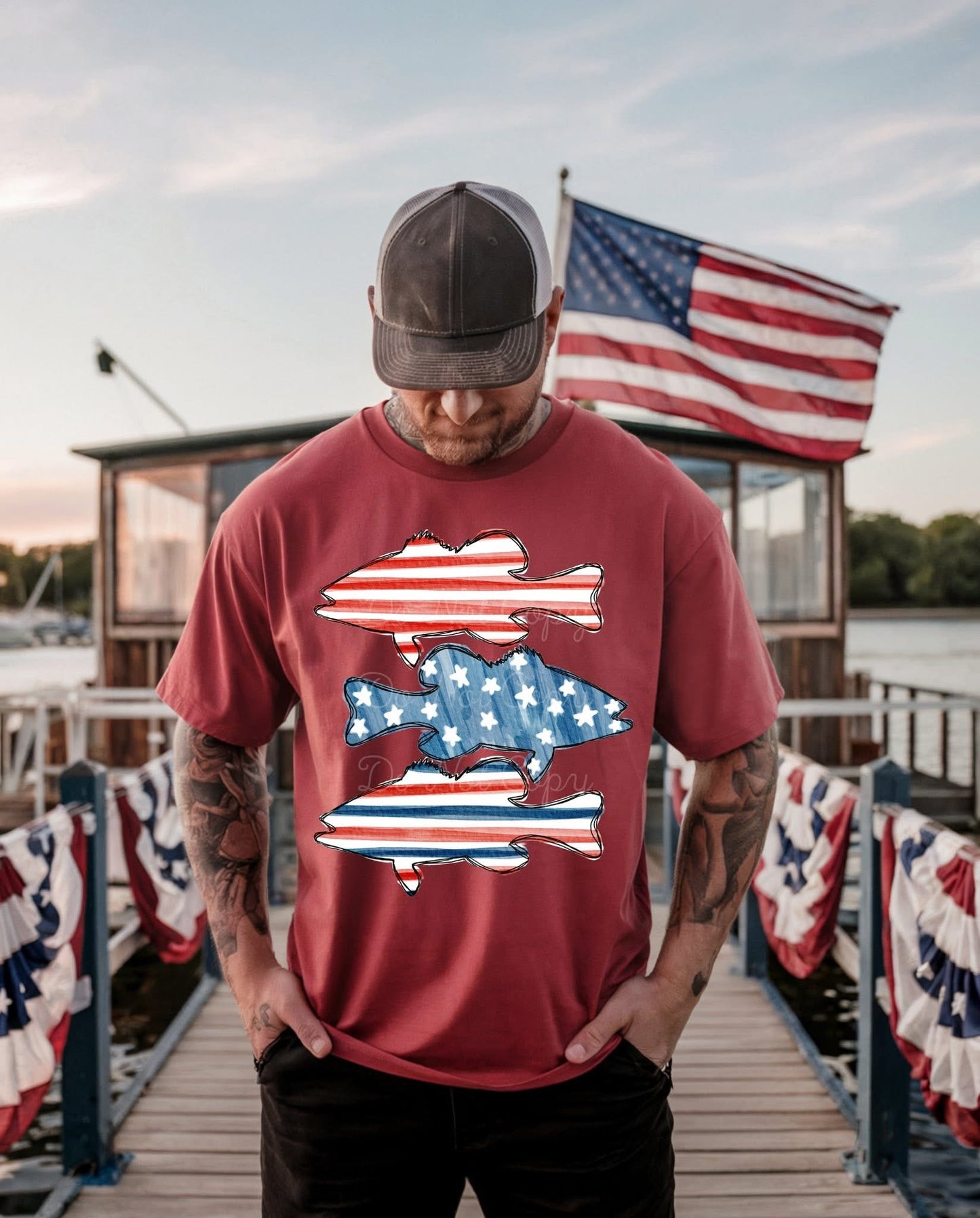 Freedom Fish DTF Graphics