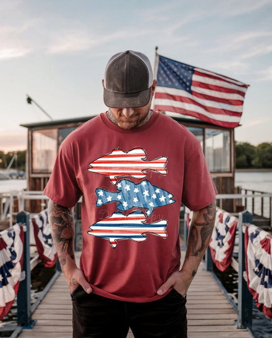 Freedom Fish DTF Graphics