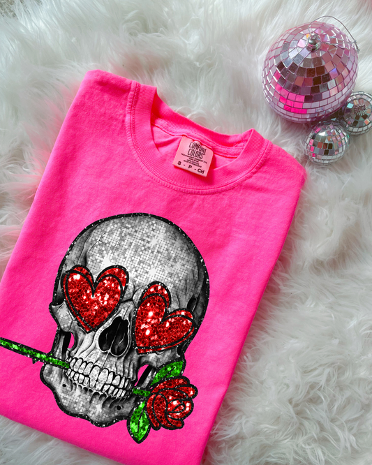Heart Eye Skull DTF Graphics