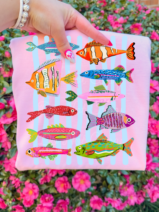 Fish Stripes DTF Graphics