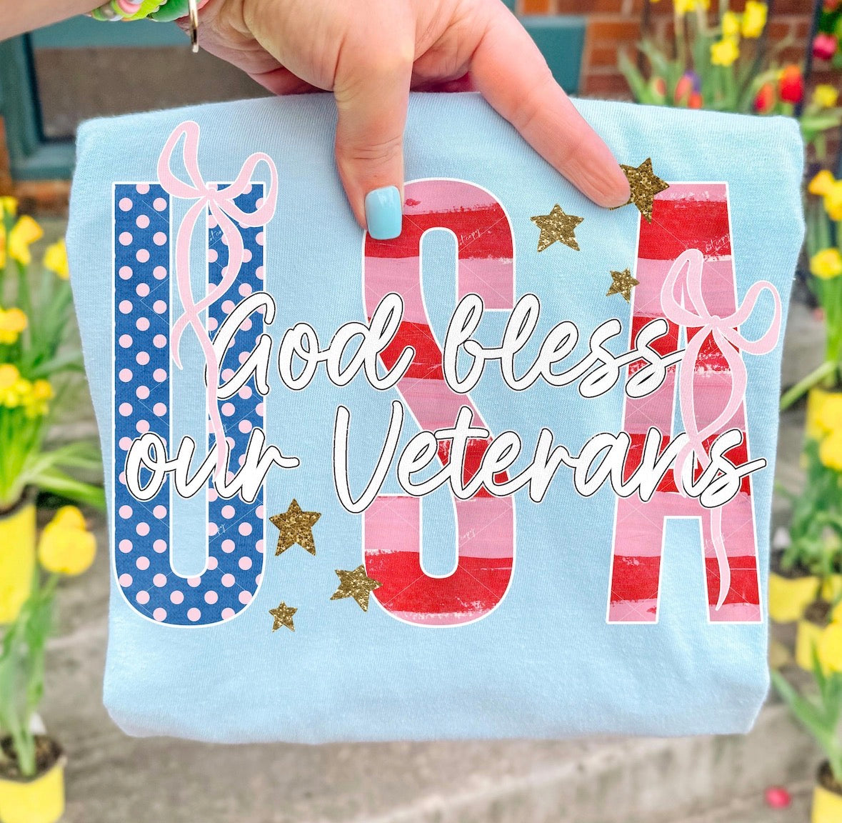 God Bless Our Veterans DTF Graphics