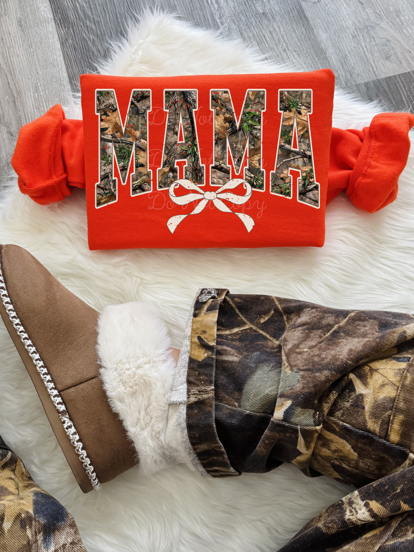 Real Tree Camo Mama Bow DTF Graphics