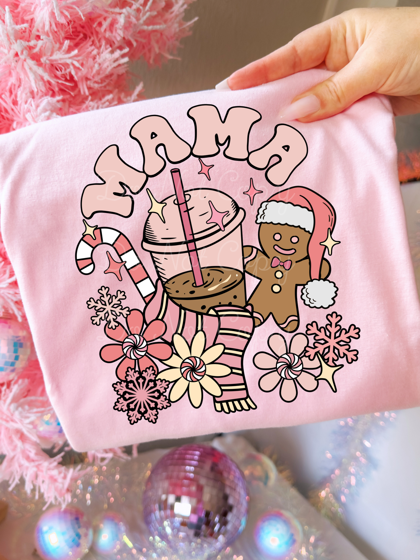 Mama Gingerbread Man DTF Graphics