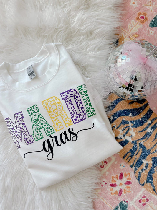 Leopard Mardi Gras DTF Graphics