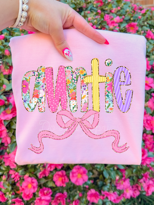 Floral Auntie DTF Graphics