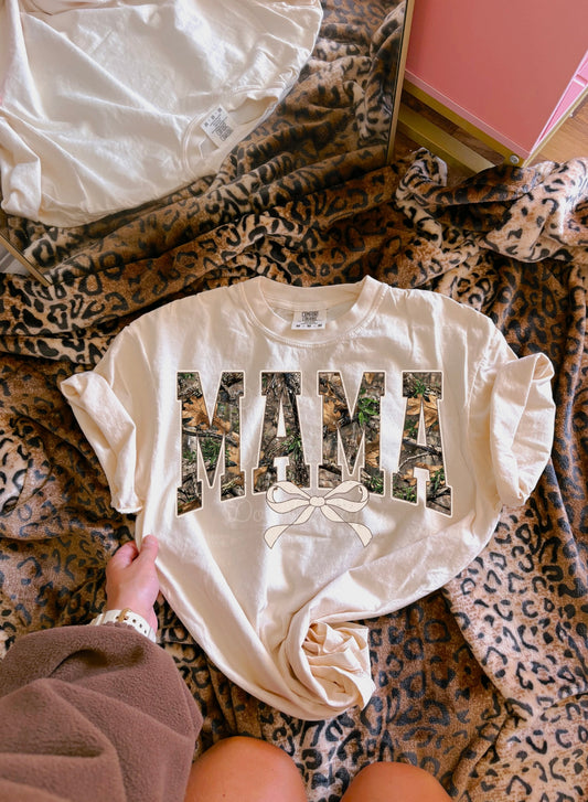 Real Tree Camo Mama Bow DTF Graphics