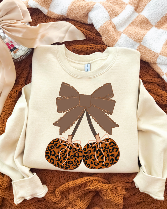 Cheetah Pumpkin Cherries DTF Graphics