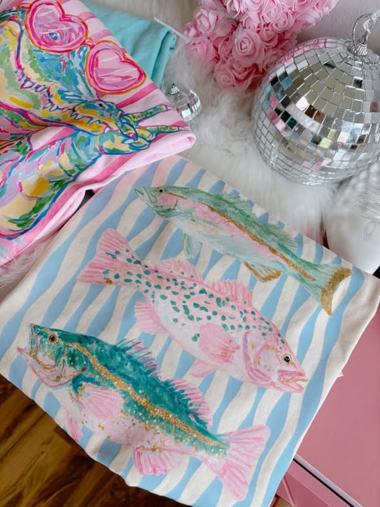 Preppy Fish DTF Graphics