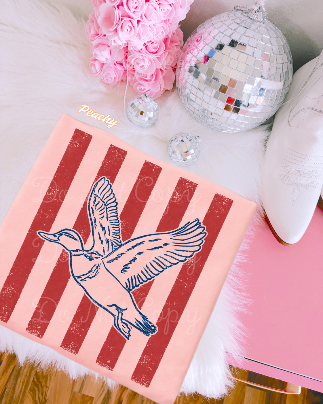 Patriotic Duck Stripes DTF Graphics