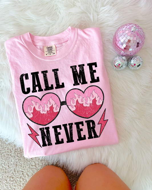 Call Me Never DTF Graphics