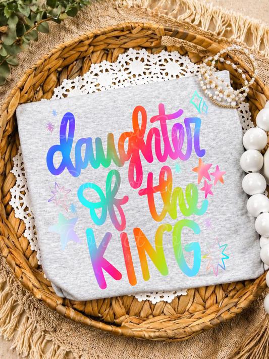 Daughter Of The King DTF Graphics (Ash Gray Gildan)