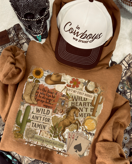 Wild Ain’t For Tamin’ Hoodie DTF Graphics