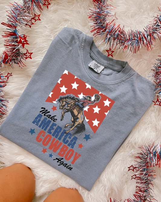 Make America Cowboy Again Patriotic DTF Graphics