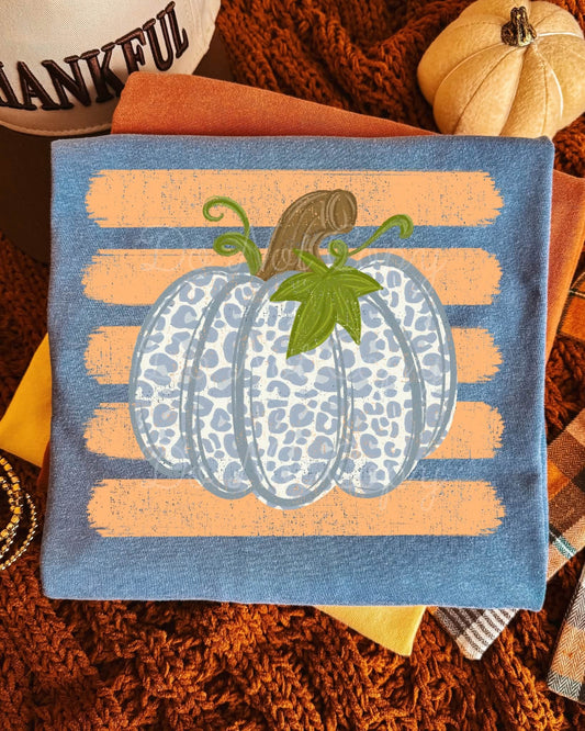 Leopard Pumpkin Stripes DTF Graphics