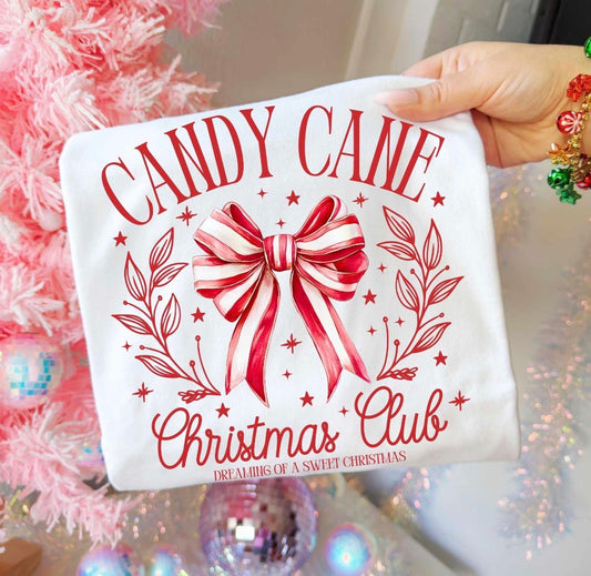 Candy Cane Christmas Club DTF Graphics